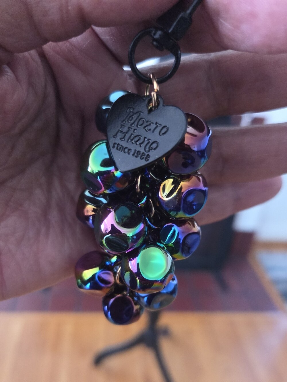 Acrylic Beads Grape and Heart Bag/Keychain - NIP